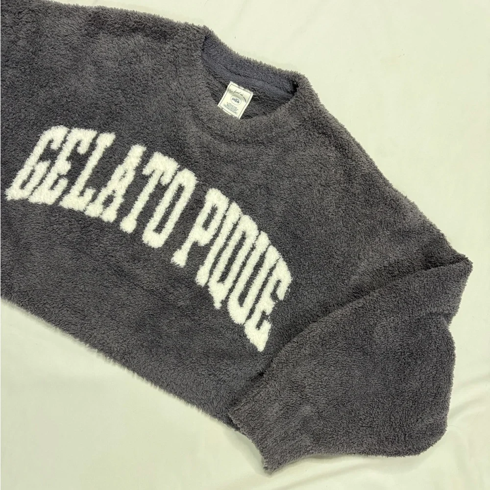 Japan Gelato Pique Gray Fuzzy Sweater